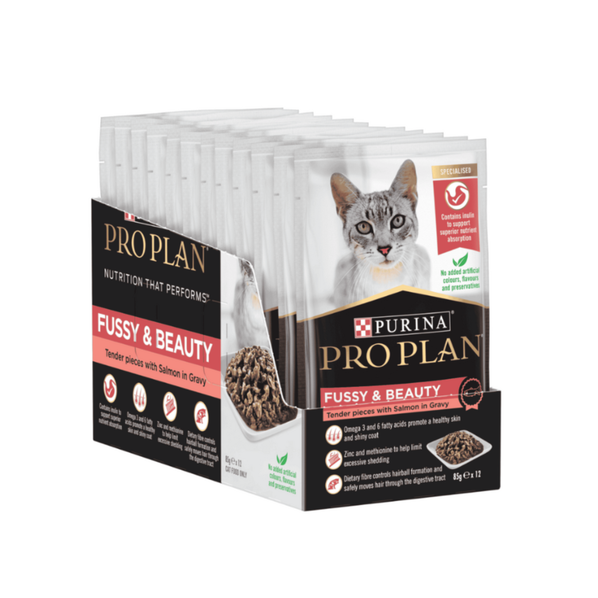 Purina Pro Plan Fussy & Beauty Wet Cat Food 85g Pouches – Vets Love Pets