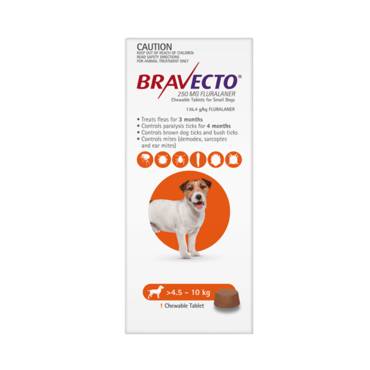 Bravecto Chewable Tablet for Small Dogs (4.5-10kg) – Vets Love Pets