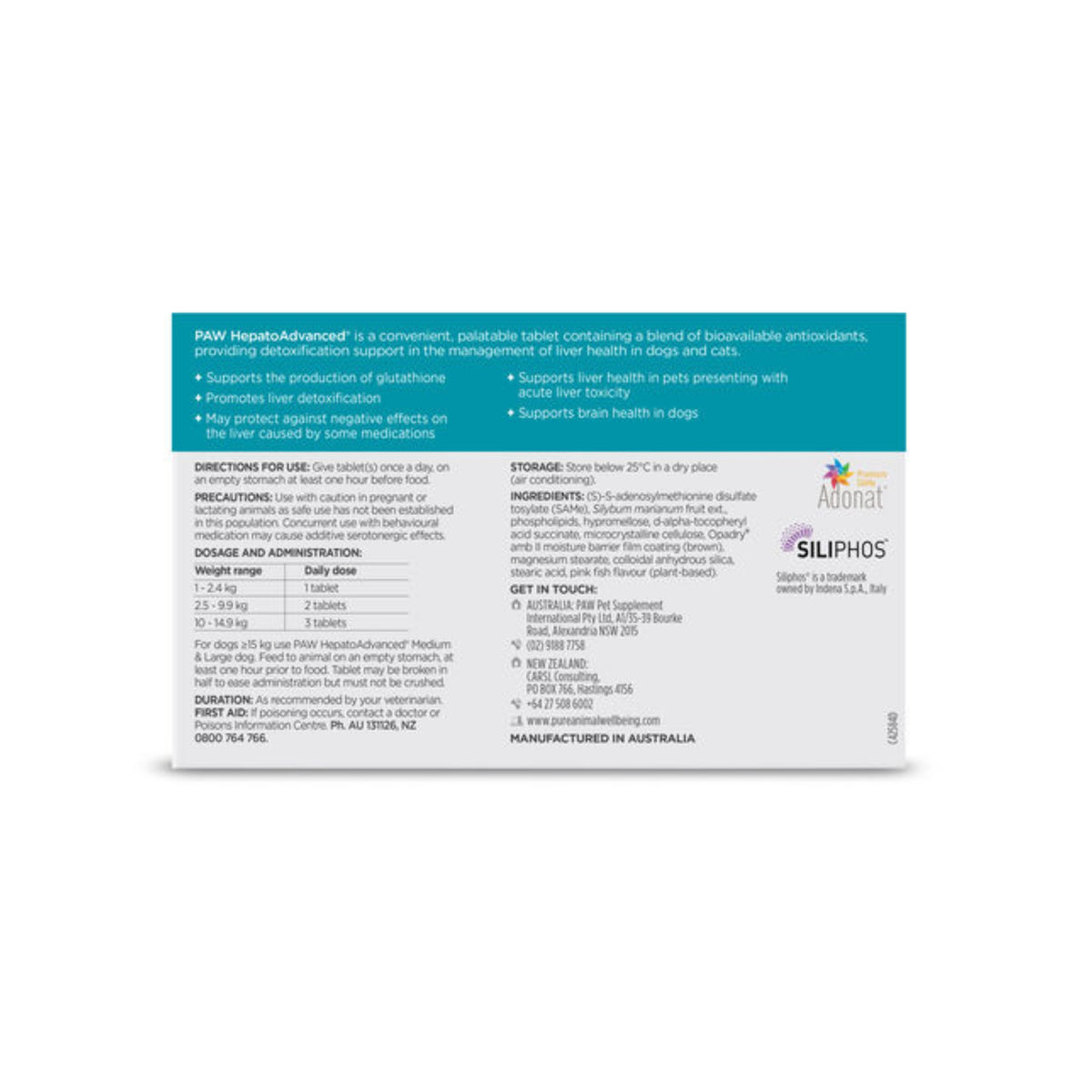 glutathione dog dosage PAW Hepatoadvanced Cats & Small Dogs