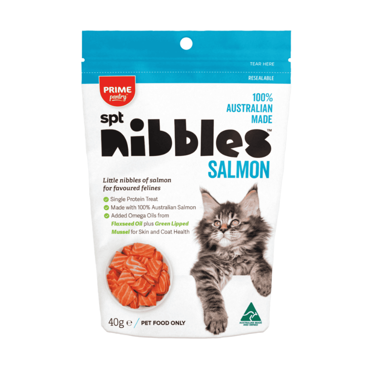 Prime100 SPT Nibbles Salmon Treats for Cats – Vets Love Pets