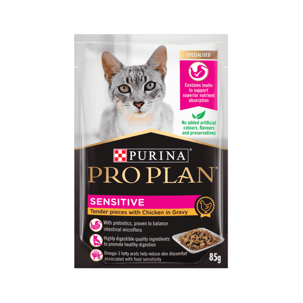 Purina Pro Plan Sensitive Chicken in Gravy Cat Wet Food 85g