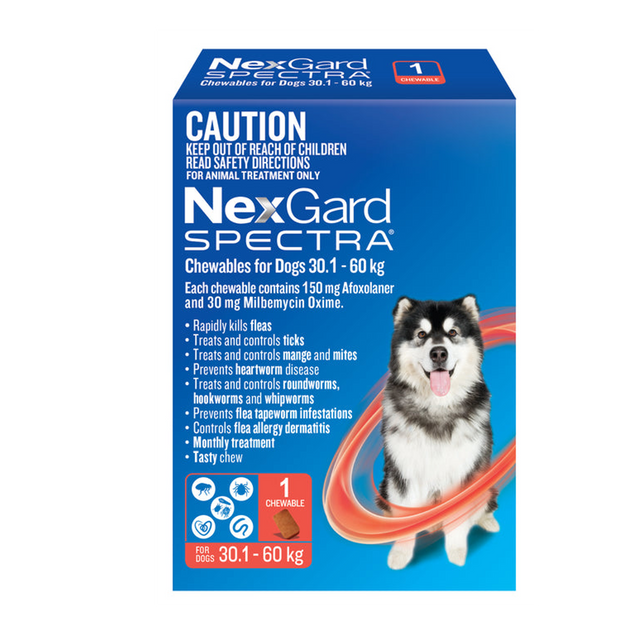 NexGard Spectra Chewables for Very Large Dogs 30.1 60kg Vets