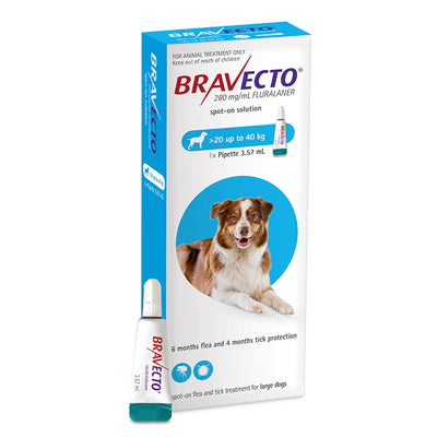 Bravecto Spot On For Large Dogs 20 40kg Vets Love Pets