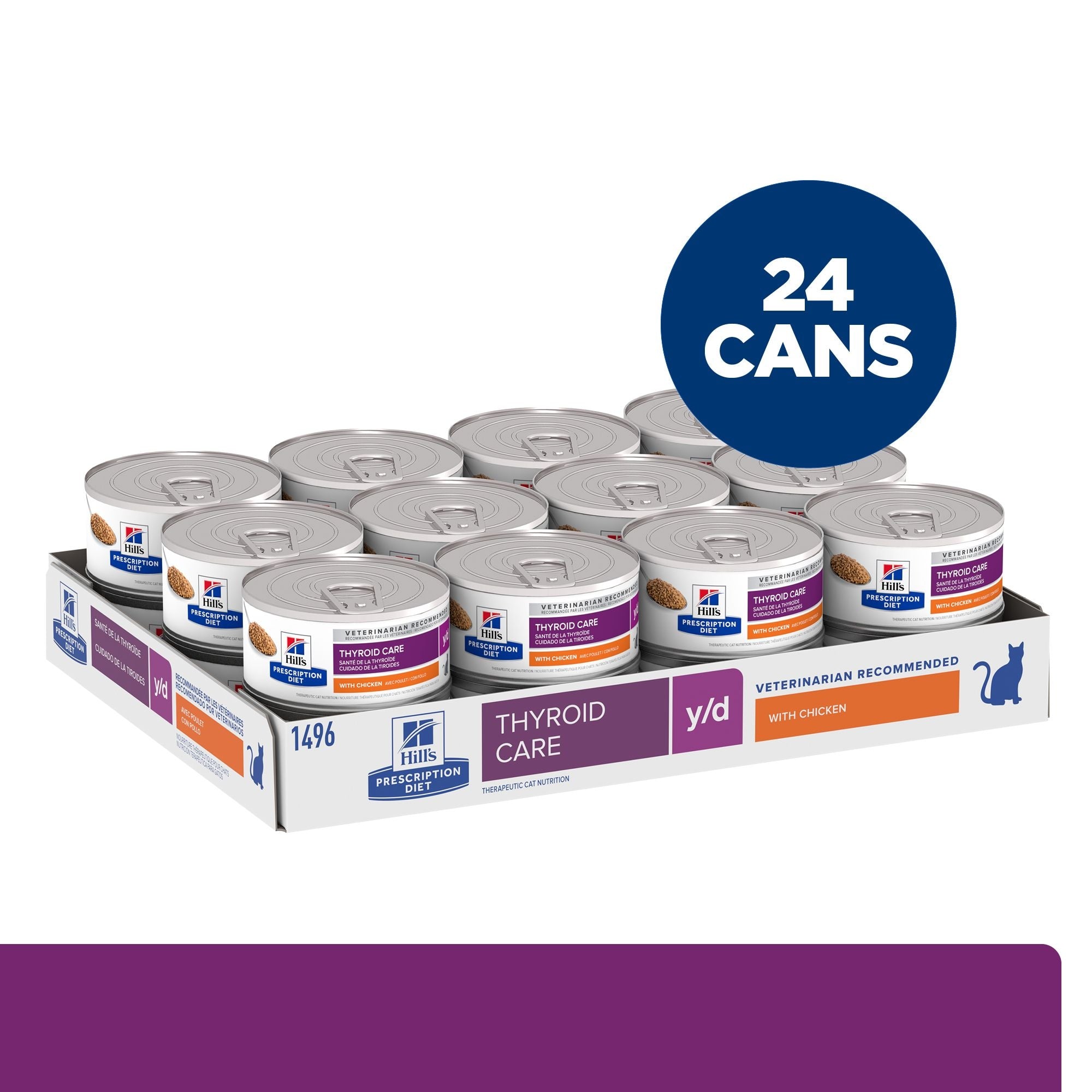 Hill s Prescription Diet Feline y d Thyroid Care x 24 Cans Vets