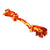 Buster Colour Dental Rope Dog Toy 2-Knot Red/Orange/Yellow